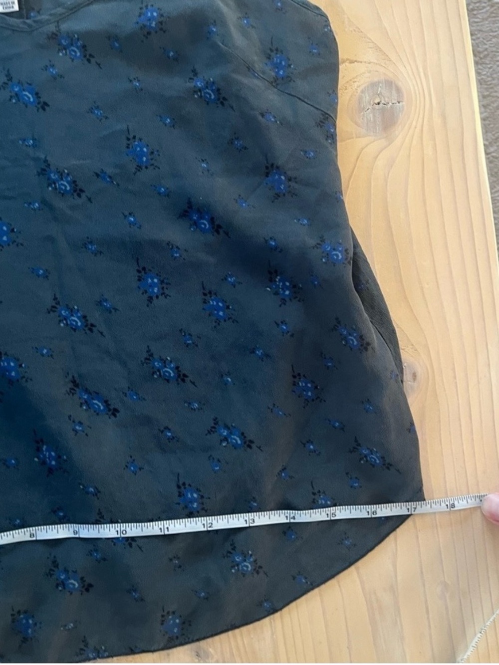 Wilfred 100% Silk Dark Teal Floral Camisole - Picture 16 of 16